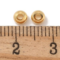真鍮ビーズ  カドミウムフリー＆ニッケルフリー＆鉛フリー  ロンデル  18KGP本金メッキ  4x2mm  穴：1.5mm&nbsp;KK-H503-14G