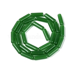 ジェイド風ガラスビーズ連売り  ラッパ  グリーン  12.5~13x4~4.5mm  穴：0.6~0.9mm  約28~29個/連  14.57~15.16インチ（37~38.5cm）&nbsp;X-GLAA-N070-01A-B05
