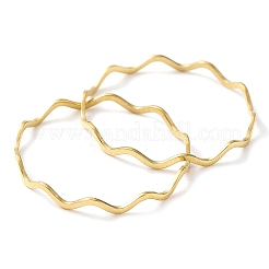 Ion Plating(IP) 304 Stainless Steel Wave Finger Rings&nbsp;X-RJEW-G298-01G
