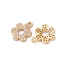 Brass Micro Pave Cubic Zirconia Pendants&nbsp;ZIRC-L105-04B-G