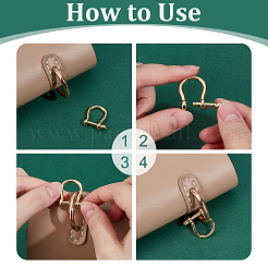 5Pcs Brass D-Ring Anchor Shackle Clasps&nbsp;KK-UN0005-60