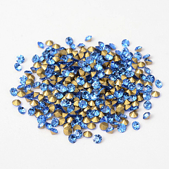 バックメッキA級ダイヤモンドポイントガラスラインストーン  ライトサファイア  1.9~2mm  約1440個/セット&nbsp;X-RGLA-SS6-005