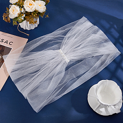 Detachable Pearl Tulle Polyester Shawls&nbsp;AJEW-WH0314-448A