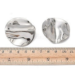 304 Stainless Steel Flat Round Stud Earrings&nbsp;EJEW-K268-56P