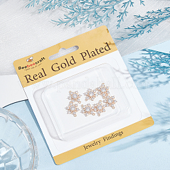 10Pcs Brass Micro Pave Clear Cubic Zirconia Connector Charms&nbsp;ZIRC-BBC0002-86A
