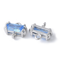 Brass Pave Cubic Zirconia Connector Charms&nbsp;KK-F892-53P-03
