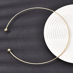 201 Stainless Steel Twist Cuff Choker Necklaces&nbsp;SA-CBA4A0D-01G