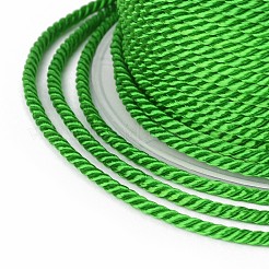 DIYジュエリークラフト作成用ポリエステルミラノコード  ライムグリーン  2.5mm  約27.34ヤード（25m）/ロール&nbsp;OCOR-F011-D12
