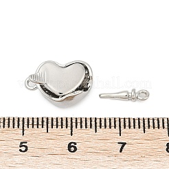 Brass Micro Pave Clear Cubic Zirconia Box Clasps&nbsp;KK-P291-45P