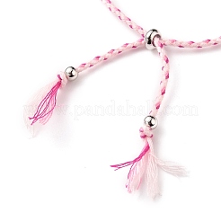 Adjustable Braided Cotton Cords Slider Bracelets Making&nbsp;AJEW-JB00797-04