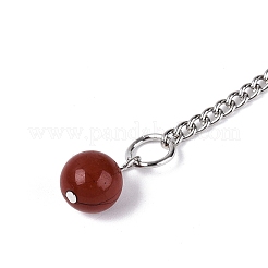 Natural Red Jasper Dowsing Pendulum Pendants&nbsp;AJEW-N005-01D