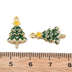 Christmas Theme Brass Micro Pave Cubic Zirconia Pendants&nbsp;KK-L228-30C-G