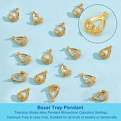 30Pcs Alloy Pendant Rhinestone Settings&nbsp;FIND-AR0001-49