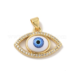Brass Micro Pave Cubic Zirconia Pendants&nbsp;KK-B059-40G