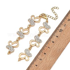 Alloy Crystal Rhinestone Hollow Butterfly Link Chain Bracelet Making&nbsp;AJEW-JB01648