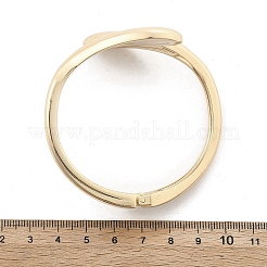 女性用合金ヒンジ付きバングル  ティアドロップ  ゴールドカラー  内径：2-1/8インチ（5.4cm）x2-3/8インチ（5.9cm）&nbsp;BJEW-D312-04G