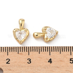 Brass Micro Pave Cubic Zirconia Charms&nbsp;KK-L260-11A-G