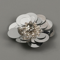Flower Shape PVC Sequin/Paillette Beading Appliques&nbsp;DIY-WH0308-287G