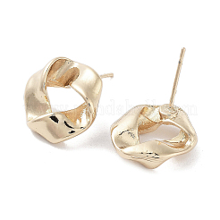 Twist Ring Alloy Studs Earrings for Women&nbsp;EJEW-H309-12KCG