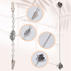 5Pcs 5 Styles Alloy Cardigan Clips&nbsp;AJEW-AR0004-96
