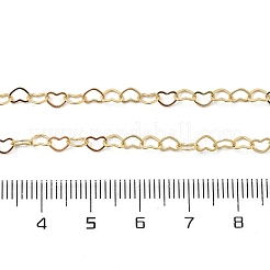Brass Heart Link Chain Necklaces&nbsp;NJEW-A042-10G