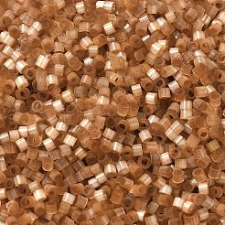 ガラス竹ビーズ  模造キャットアイ  シリンダー  ペルー  2x1.5mm  穴：1.2mm  約2777個/10g&nbsp;X1-SEED-B001-03A-04