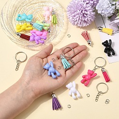 DIY Acrylic Bear Pendant Keychian Making Kits&nbsp;DIY-YW0013-17