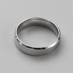 Stainless Steel Simple Plain Band Ring for Men Women&nbsp;RJEW-WH0015-04E