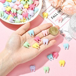 60Pcs 6 Colors Opaque Resin Cabochons&nbsp;RESI-CJZ0001-01