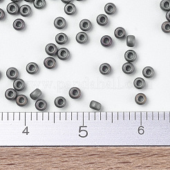 MIYUKIラウンドロカイユビーズ  日本製シードビーズ  11/0  （rr2012)マットメタリックターニーグレー  2x1.3mm  穴：0.8mm  約50000個/ポンド&nbsp;SEED-G007-RR2012