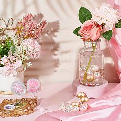 バレンタインデーの花瓶詰め物  グレードaのプラスチック模造パールビーズを含む  穴がないビーズ  六角形のネイルスパンコール  ミックスカラー&nbsp;DIY-SC0021-82