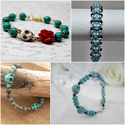 60Pcs Synthetic Turquoise Beads Strands&nbsp;TURQ-BM0001-04