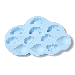 Cloud with Teardrop & Cloud & Rainbow Pattern DIY Fondant Silicone Molds&nbsp;LS-DIY-G114-02