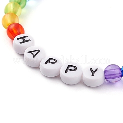 Transparent & Opaque Acrylic Beaded Bracelets for Kids&nbsp;BJEW-JB06504