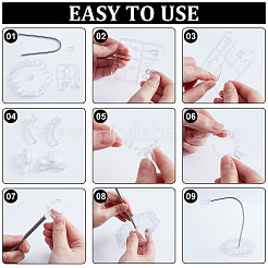 ABS Model Assembled Action Figure Display Holders&nbsp;AJEW-WH0596-775B