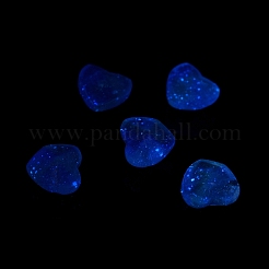 UVメッキ蓄光透明アクリルビーズ  暗闇で光る  多面カット  ハート  ミックスカラー  19.5x20.5x13.7mm  穴：3.7mm&nbsp;OACR-C001-06