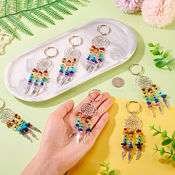 10Pcs Natural & Synthetic Gemstone Keychain&nbsp;KEYC-TAC00057