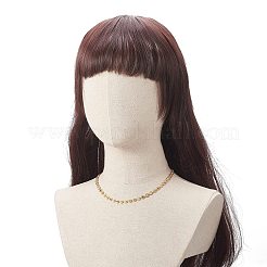 カラフルなエナメル フラワー リンク チェーン ネックレス  女性用304ステンレスジュエリー  ゴールドカラー  17.52インチ（44.5cm）&nbsp;NJEW-JN04233