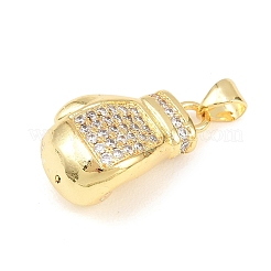 Brass Micro Pave Cubic Zirconia Pendants&nbsp;KK-Z145-06G-02
