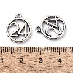 チベット風合金チャーム  鉛フリー＆カドミウムフリー  数  アンティークシルバー  16x13.5x2mm  穴：1.5mm  926個/ 1000g&nbsp;TIBE-H142-21AS-02