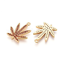 Brass Micro Pave Cubic Zirconia Pendants&nbsp;KK-N262-109B-G
