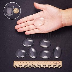 クリアガラスカボション  オーバル  透明  40x30x8mm  90~100個/箱&nbsp;GGLA-PH0004-18