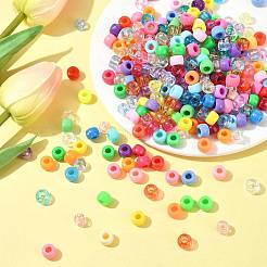 DIYジュエリー作成キット  プラスチックとアクリルビーズ400種類4個ずつを含む  混合図形  ミックスカラー  6.5~9x6mm  穴：2~3.8mm  100個/スタイル&nbsp;DIY-FS0009-03