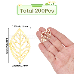 200Pcs Iron Filigree Hollow Pendants&nbsp;IFIN-SC0002-05
