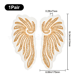 2Pcs 2 Styles Polyester Embroidery Sew on Appliques&nbsp;DIY-CY0001-02A-02
