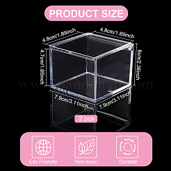 4 Grids Transparent Plastic Gift Boxes&nbsp;LS-CON-WH0087-68A