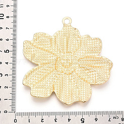 ラックめっき合金大きなペンダント  花  カドミウムフリー＆鉛フリー  マットゴールドカラー  72x70x6mm  穴：4mm&nbsp;PALLOY-N179-58MG
