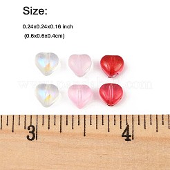 30Pcs 3 Colors Transparent Spray Painted Glass Beads&nbsp;GLAA-FP0001-34