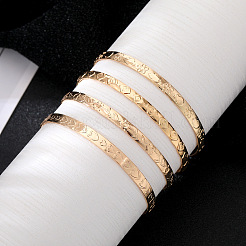 4Pcs Alloy Cuff Bangle Set for Women&nbsp;WG45AE5-01