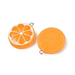 Fruit Theme Spray Painted Opaque Resin Pendants&nbsp;RESI-F061-02C